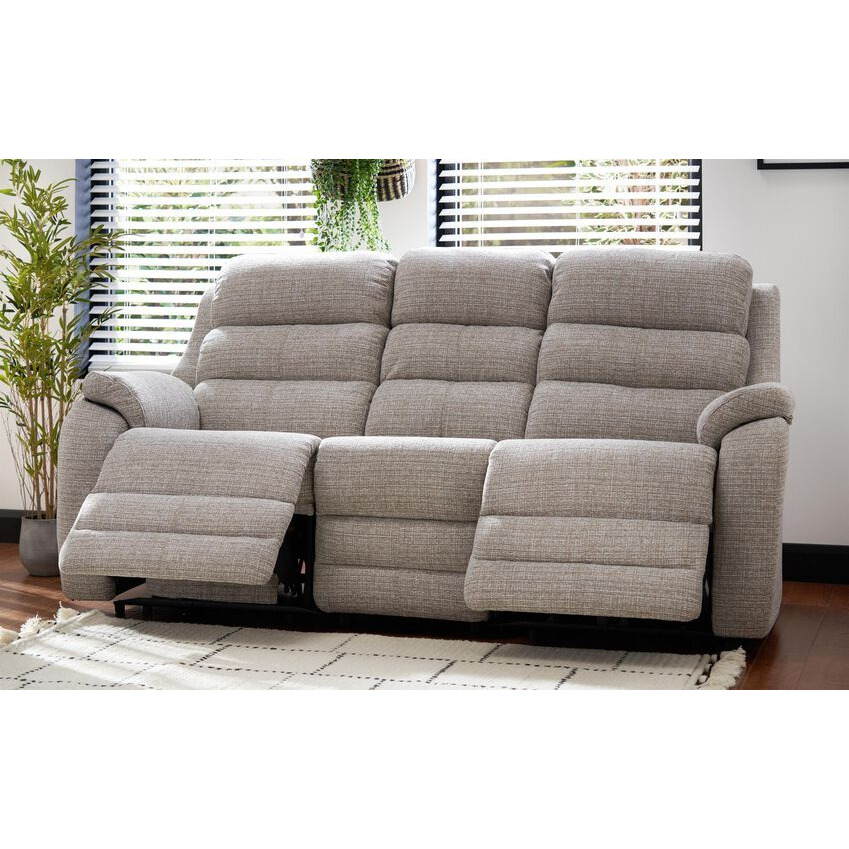 G Plan Fabric Greenwich 3 Seater Manual Recliner Sofa by SCS