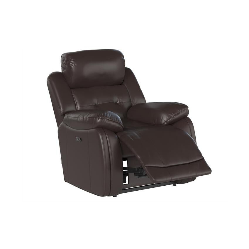 LaZBoy Brown El Paso Power Recliner Chair with Head Tilt by SCS