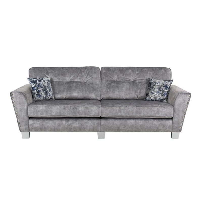 ScS Living Grey Fabric Esme 4 Seater Sofa by SCS