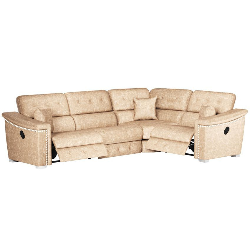 La-Z-Boy Brown Fabric Hollywood 2 Corner 1 Manual Recliner Sofa by SCS ...
