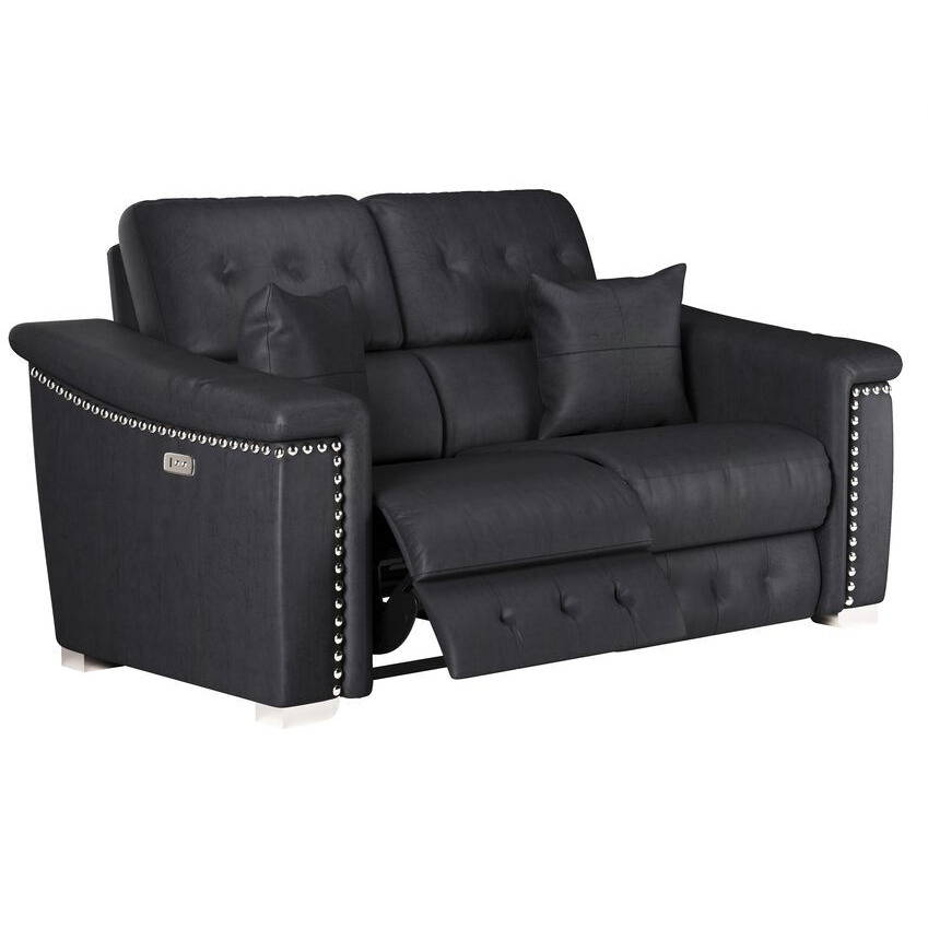 La-Z-Boy Black Fabric Hollywood 2 Seater Power Recliner Sofa by SCS ...