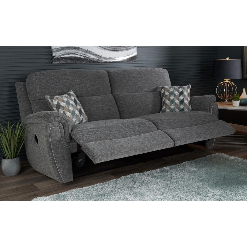 ScS Living Ashton Fabric 3 Seater Manual Recliner Sofa by SCS