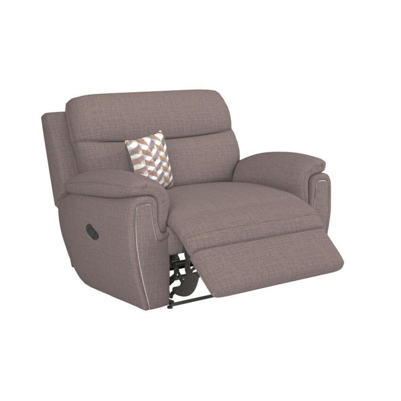 ScS Living Pink Ashton Fabric Love Chair Manual Recliner by SCS