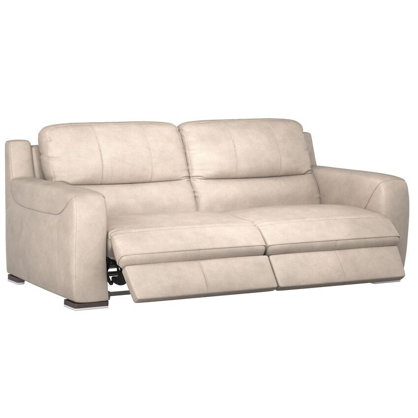 SiSi Italia Grey Lucca 4 Seater Power Recliner Sofa by SCS | ufurnish.com