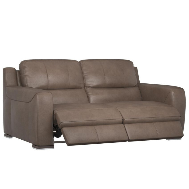 SiSi Italia Grey Lucca 3 Seater Power Recliner Sofa by SCS | ufurnish.com