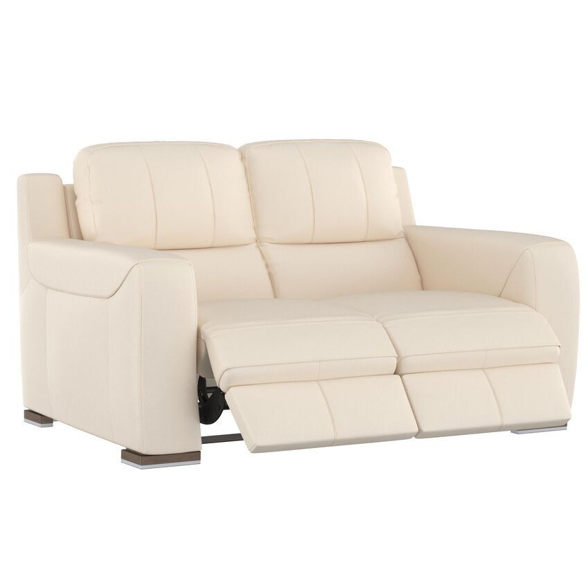 SiSi Italia White Lucca 2 Seater Power Recliner Sofa by SCS | ufurnish.com