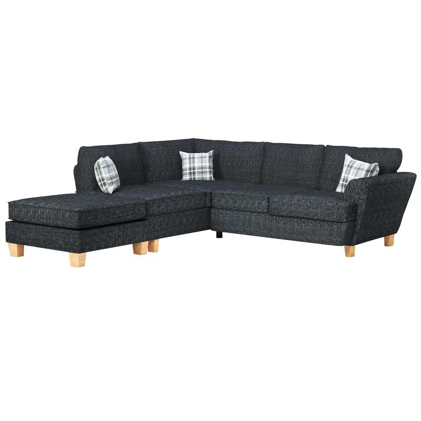 ScS Living Jessie Grey Corner Sofa Fabric Corner Sofa by SCS
