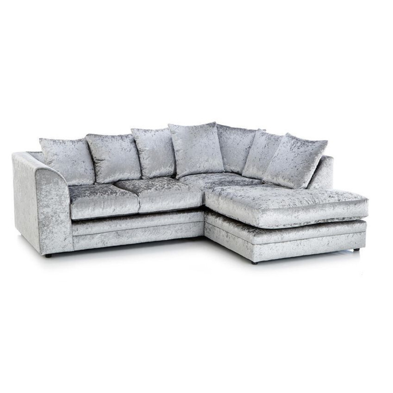 ScS Living Grey Chicago Fabric 2 Corner 1 Right Hand Facing Chaise Sofa Quick Delivery by SCS