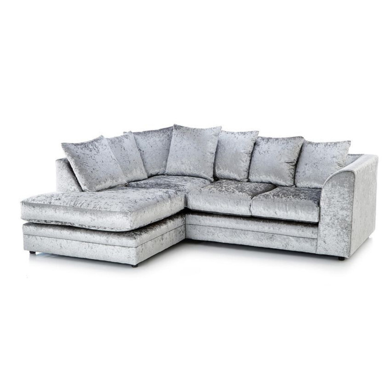 ScS Living Grey Chicago Fabric 1 Corner 2 Left Hand Facing Chaise Sofa