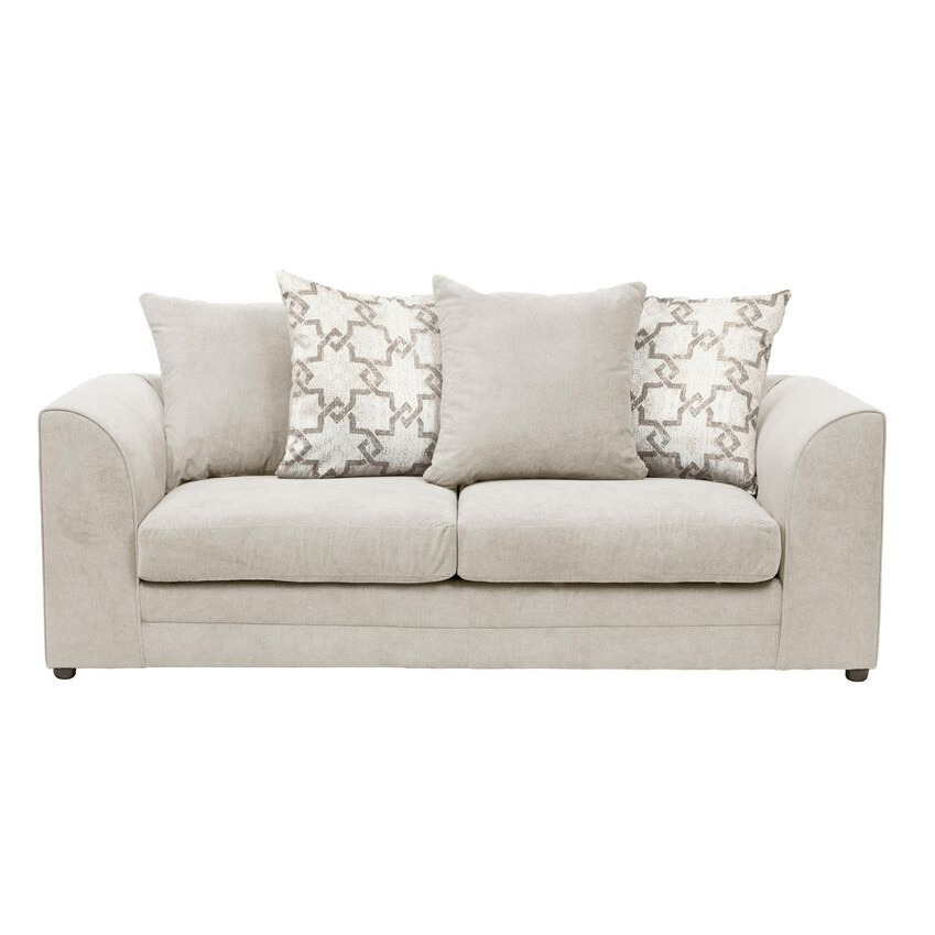 ScS Living Grey Storm Fabric 3 Seater Sofa Quick Delivery by SCS