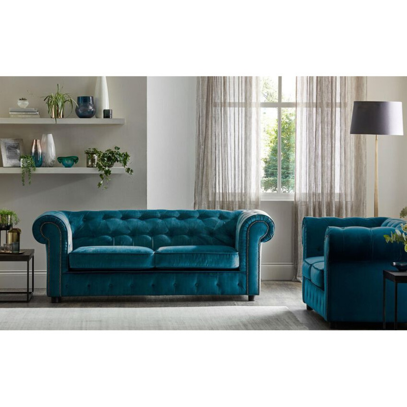 ScS Living Ashbourne Velvet 3 Seater Sofa Quick Delivery by SCS