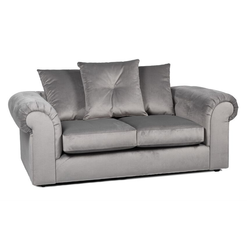 ScS Living Grey Derby Fabric 2 Seater Sofa by SCS