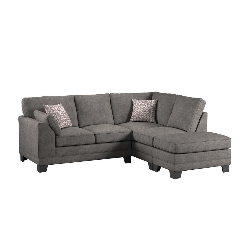 ScS Living Grey Sasha Linoa Fabric 2 Corner 1 Right Hand Facing Chaise Sofa Quick Delivery by