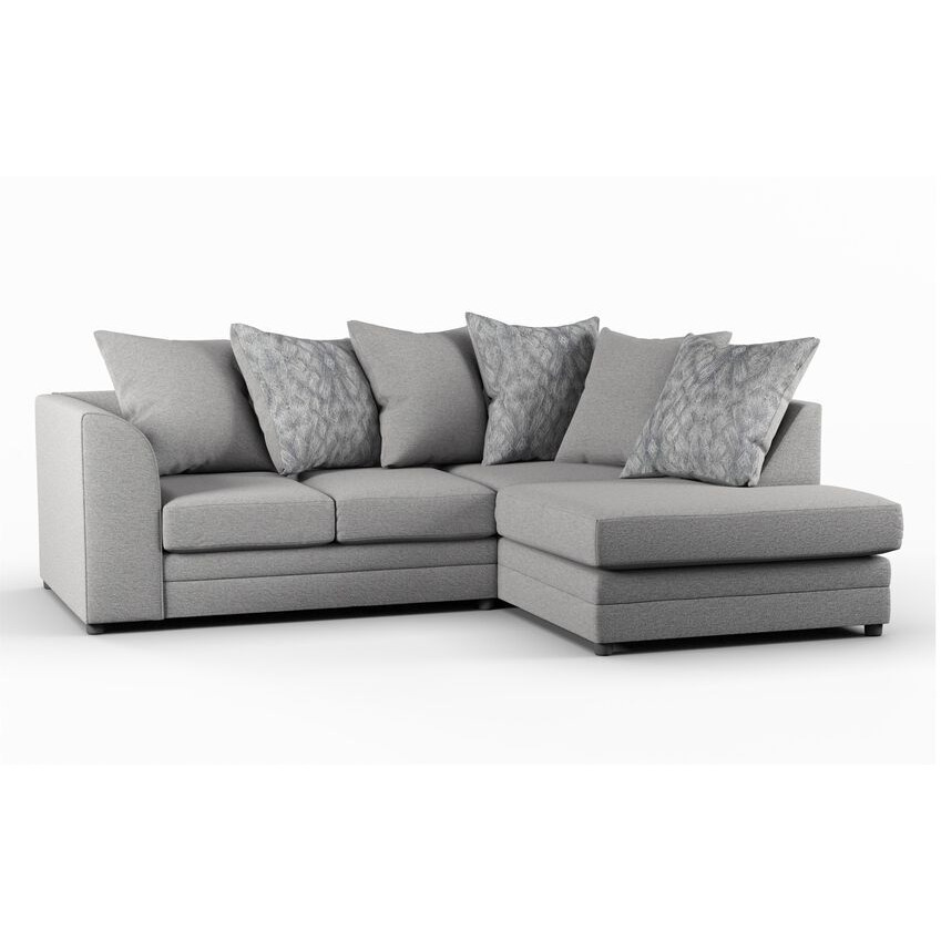 ScS Living Grey Missy Fabric 2 Corner 1 Right Hand Facing Chaise Sofa Quick Delivery by SCS