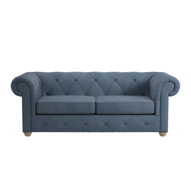 ScS Living Blue Abbey Fabric 3 Seater Sofa by SCS