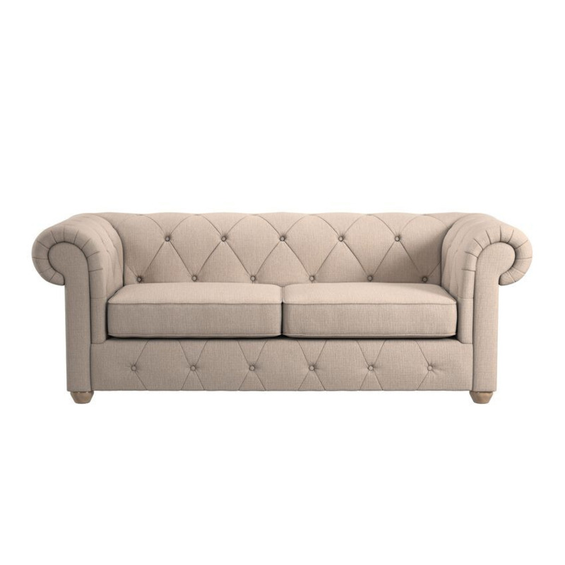 ScS Living Brown Abbey Fabric 3 Seater Sofa by SCS