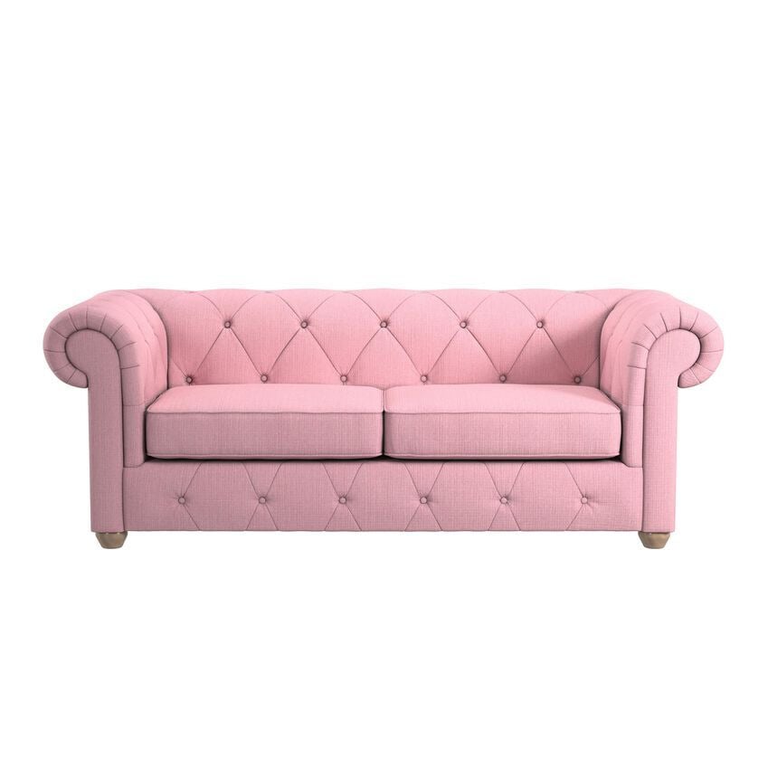 ScS Living Pink Fabric Abbey 3 Seater Sofa by SCS