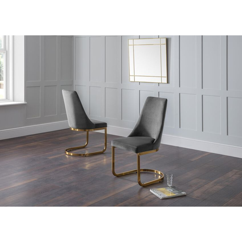 ScS Living Camden Pair of Grey Dining Chairs by SCS