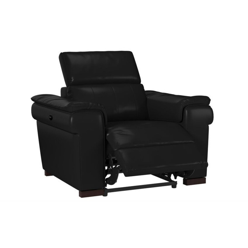 SiSi Italia Black Angelo Leather Power Recliner Chair by SCS