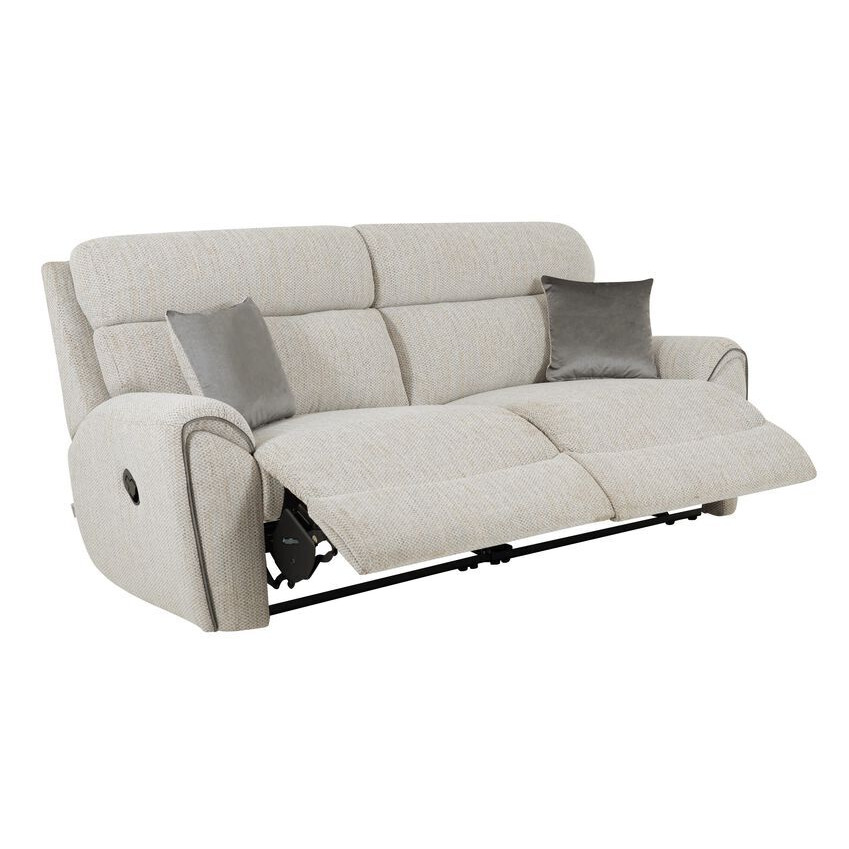 LaZBoy Grey Pittsburgh Fabric 3 Seater Manual Recliner Sofa by SCS
