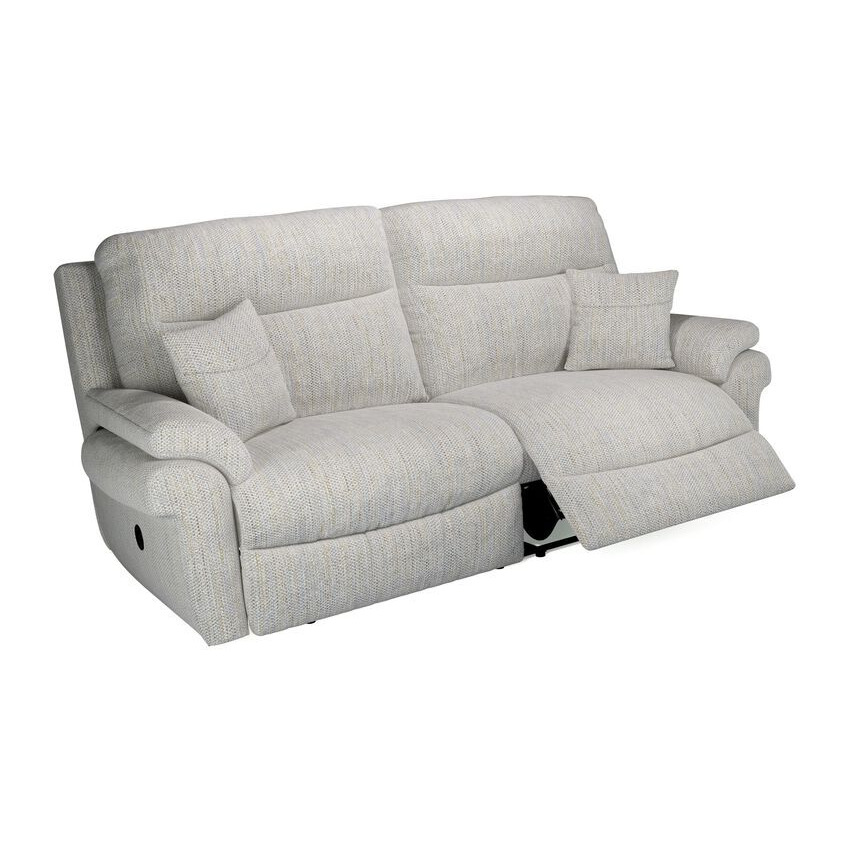 LaZBoy Grey Tamla Fabric 3 Seater Power Recliner Sofa by SCS