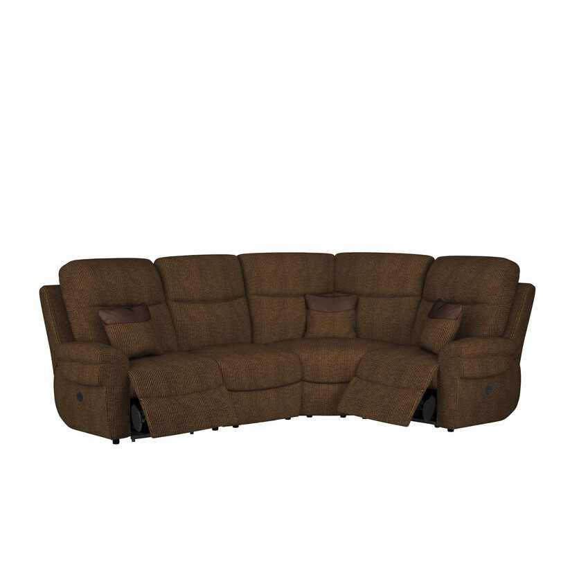 La-Z-Boy Brown Tamla Fabric 2 Corner 1 Power Recliner Sofa by SCS ...