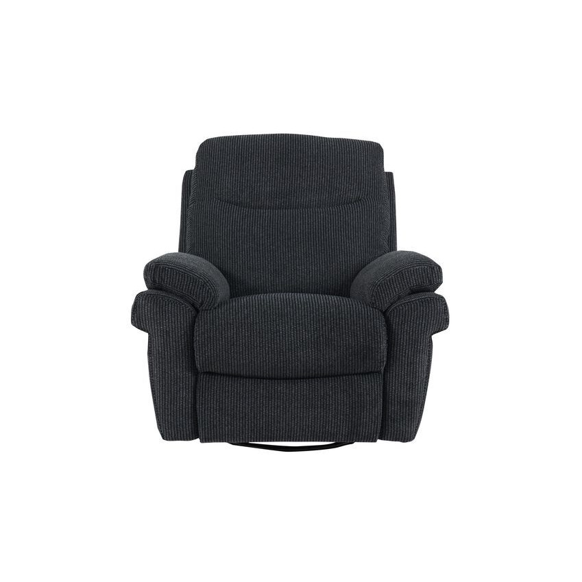 LaZBoy Black Tamla Fabric Swivel Chair by SCS