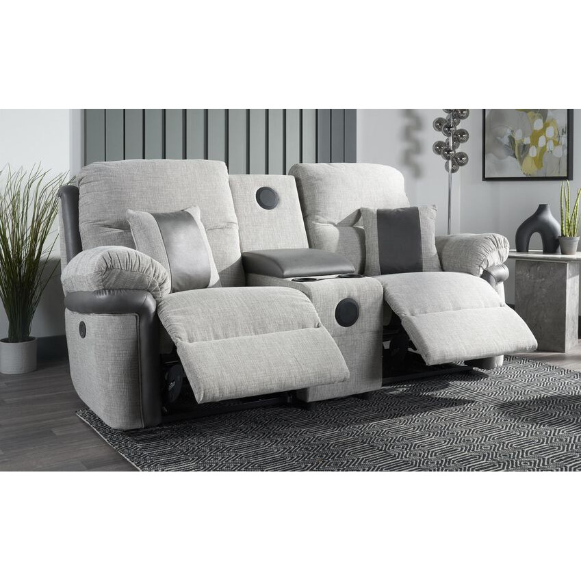 LaZBoy Nevada Fabric 2 Seater Power Recliner Sofa with Audio by SCS