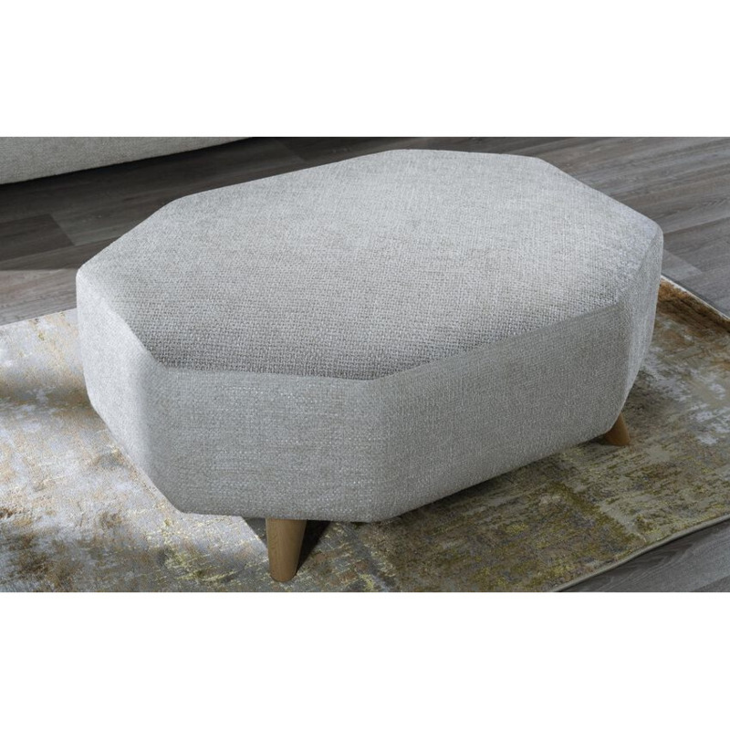 ScS Signature Fabric Odette Octagon Plain Top Footstool by SCS