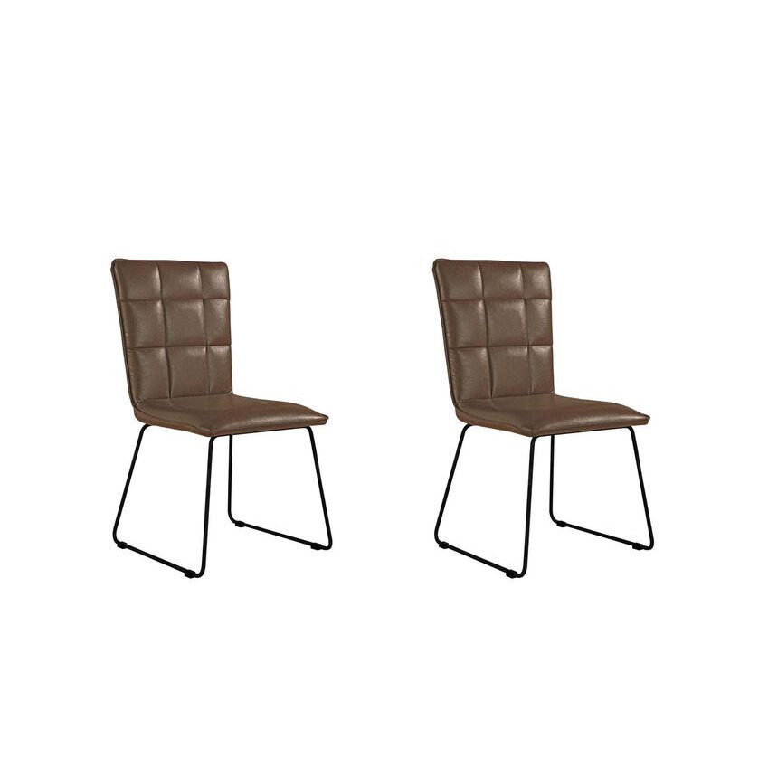 ScS Signature Verona Pair of Brown Dining Chairs by SCS