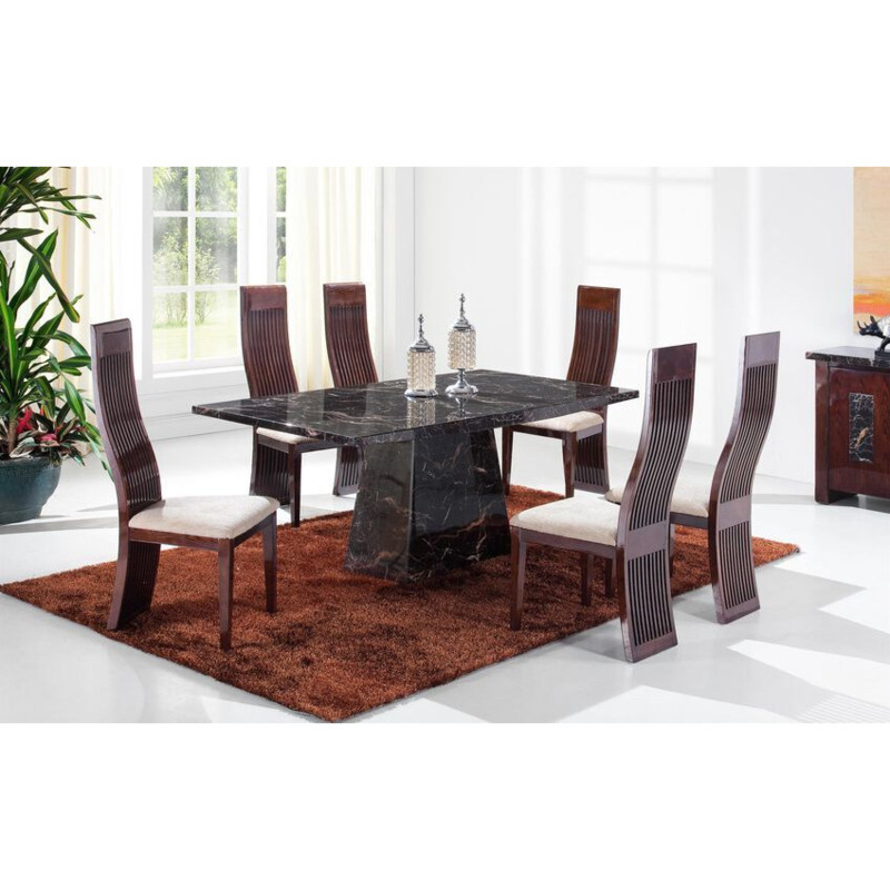 Adelaide 1.8M Marble Dining Table & 6 Chairs by SCS