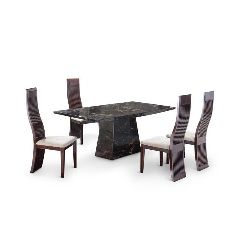 Adelaide 1.8M Marble Dining Table & 4 Chairs by SCS