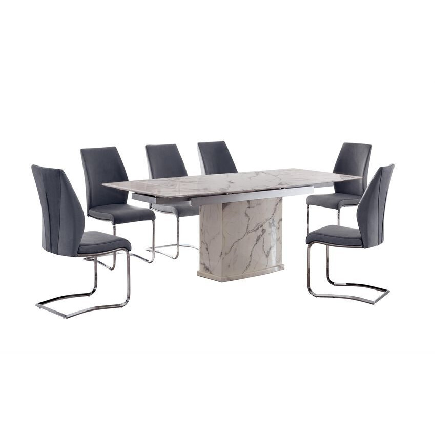 ScS Signature Sophie Extending Marble Dining Table and 6 Chairs by SCS