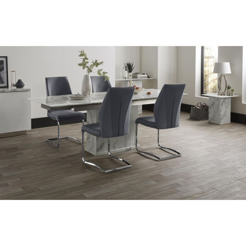 ScS Signature Sophie Extending Marble Dining Table and 4 Chairs by SCS