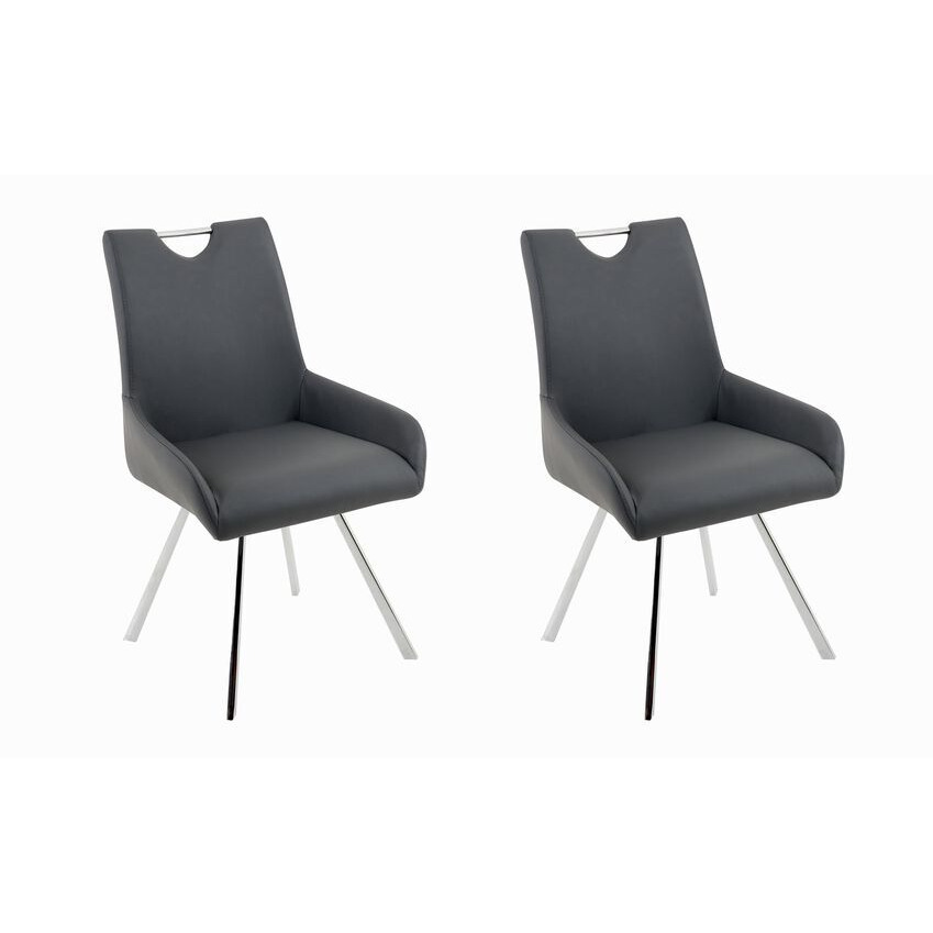 ScS Signature Vidal Pair of Carver Swivel Dining Chairs by SCS