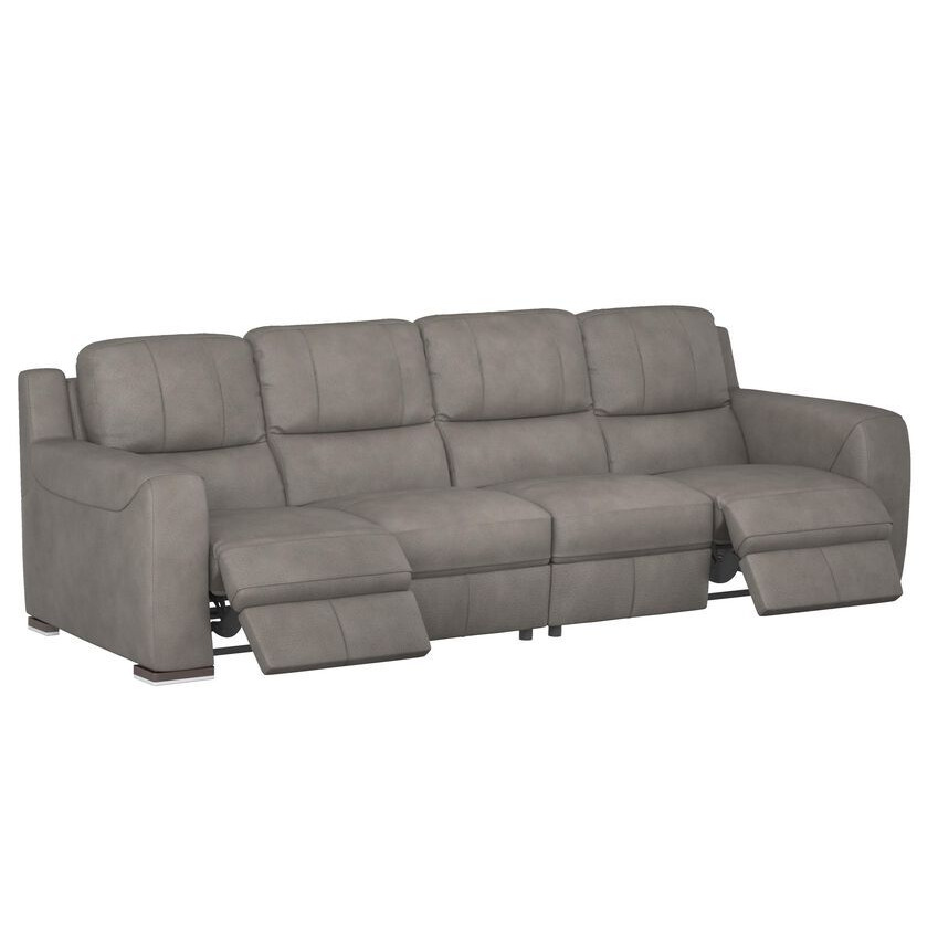 SiSi Italia Grey Lucca Jumbo Power Recliner Sofa by SCS | ufurnish.com