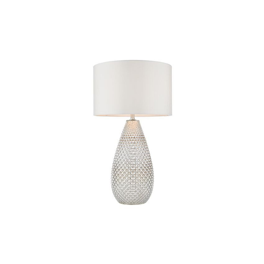 ScS Living Ezra Silver Table Lamp with Cream Shade by SCS