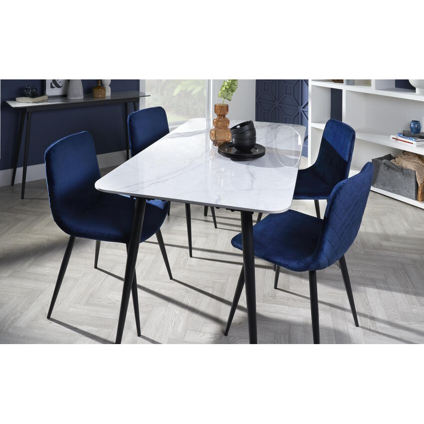 ScS Signature Lucia 1.6m Dining Table & 4 Blue Chairs by SCS