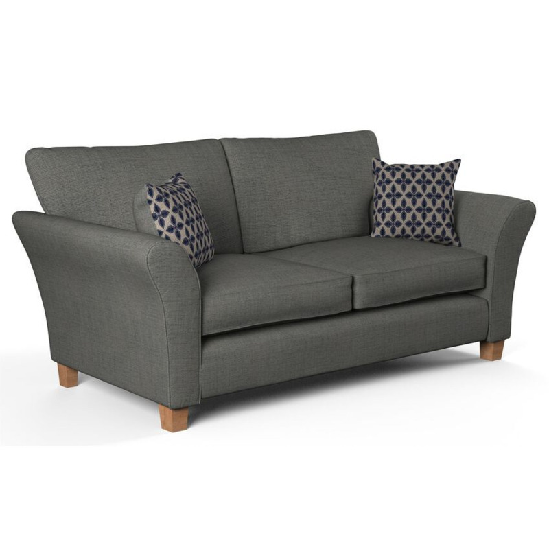 Grey Aquaclean Mollie Fabric 3 Seater Sofa by SCS