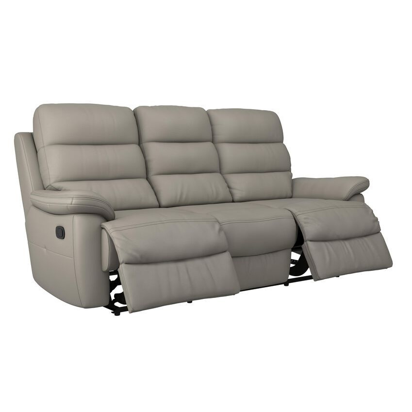 ScS Living Grey Griffin 3 Seater Manual Recliner Sofa by SCS | ufurnish.com