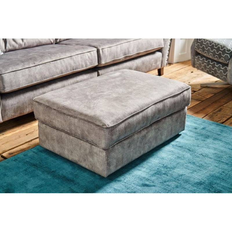 ScS Living Eliza Fabric Plain Top Banquette Footstool by SCS