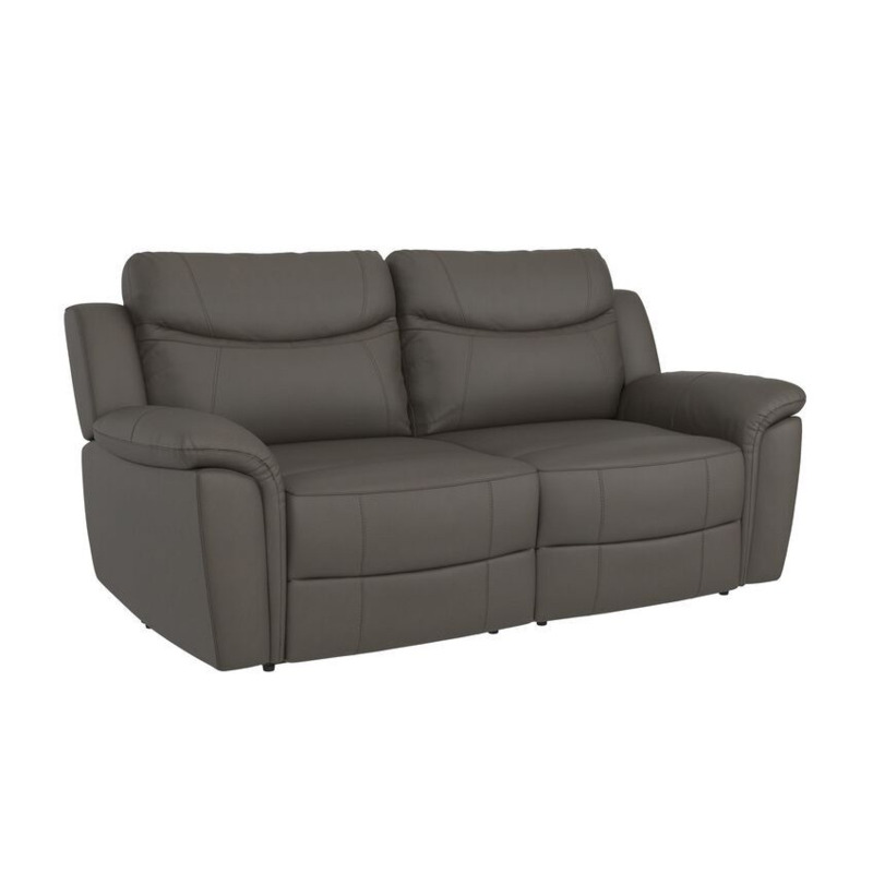 ScS Living Grey Grayson Leather 3 Seater Sofa by SCS
