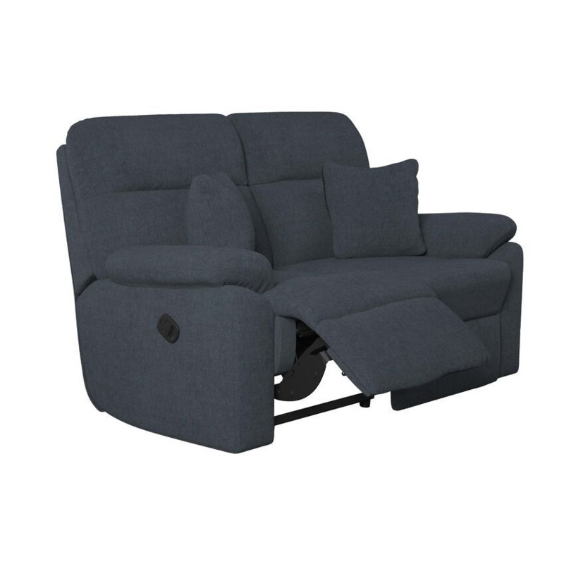 LaZBoy Blue Alabama Fabric 2 Seater Manual Recliner Sofa by SCS