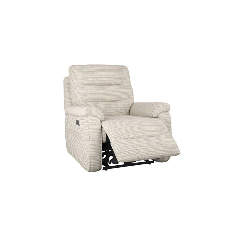 LaZBoy Grey Fabric Tucson Power Recliner Chair by SCS