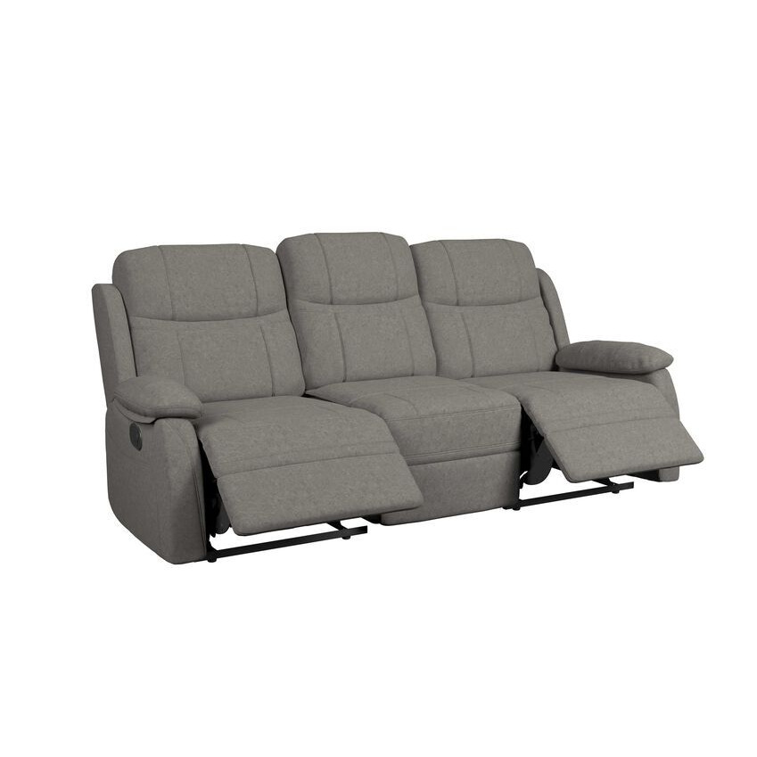 ScS Living Grey Fabric Cormac 3 Seater Manual Recliner Sofa by SCS ...