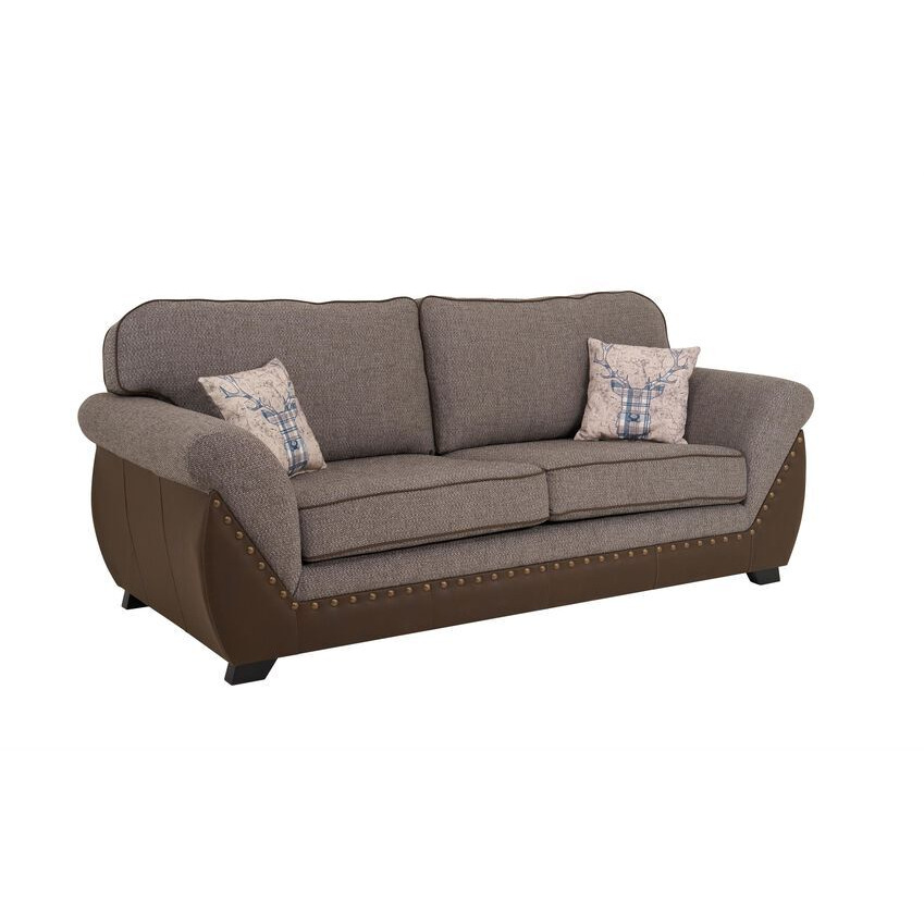 ScS Living Brown Clyde Fabric 3 Seater Sofa Standard Back by SCS