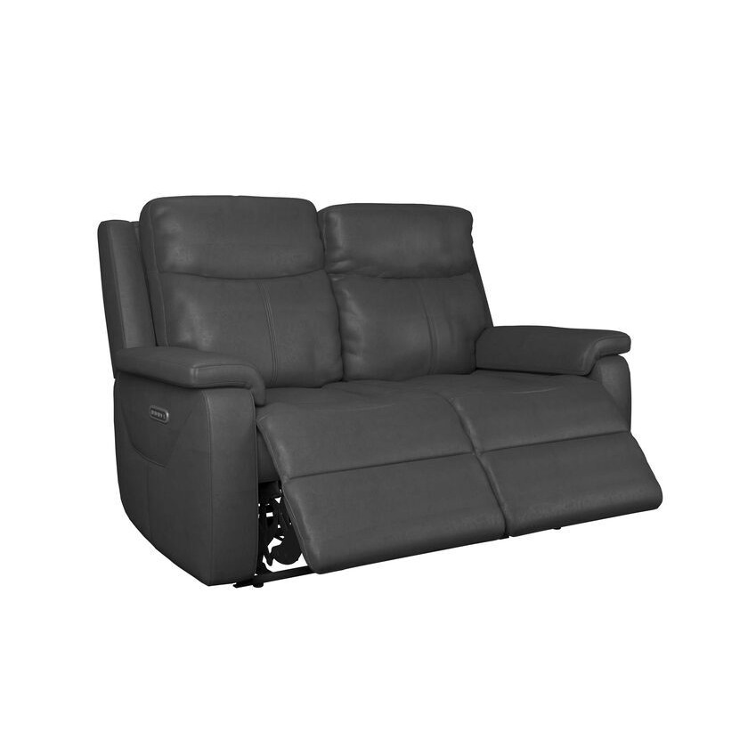 La-Z-Boy Grey Daytona Leather 2 Seater Power Recliner Sofa with Head ...