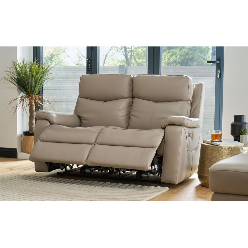 La-Z-Boy Fabric Daytona Leather 2 Seater Power Recliner Sofa with Head ...