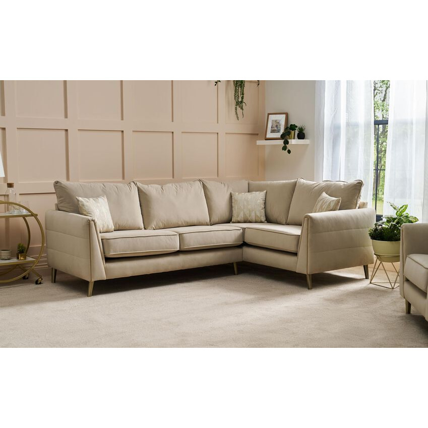 ScS Living Fabric Lyra Velvet 2 Corner 1 Sofa by SCS