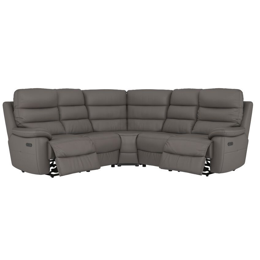 ScS Living Grey Griffin 2 Corner 2 Power Sofa with Head Tilt by SCS